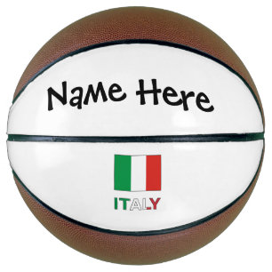 Italy and Italian Flag with Your Name Basketball