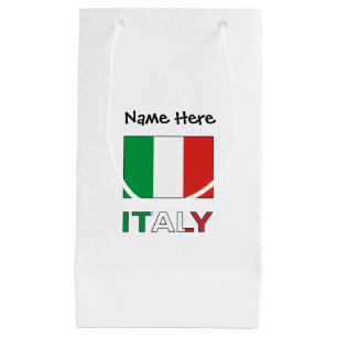 Italy and Italian Flag with Your Name Small Gift Bag