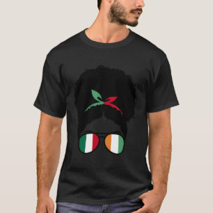 Italy And Ivory Coast Mix Afro Hair Half Italian I T-Shirt