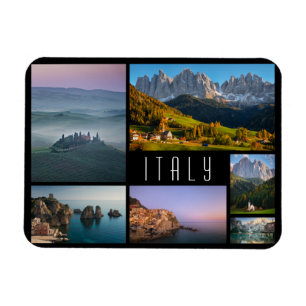 Italy andscapes travel photo collage magnet