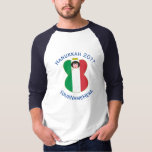 Italy Angel Hanukkah Flag Personalise Long Sleeve T-Shirt<br><div class="desc">Long sleeve men's T-shirt for Hanukkah shows an angel dressed in the Italian flag. Above,  in blue letters,  add a holiday or occasion and a year in blue letters. Below,  also in blue letters,  is a place for a name. Great for holiday gift.</div>