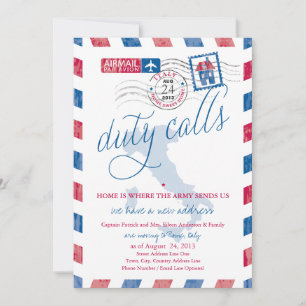 Italy Antique Airmail Military Moving Announcement