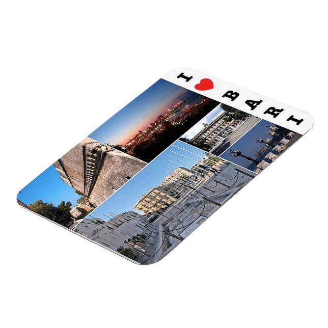 Italy - Apulia  - Bari - I Love - Magnet (Left Side)