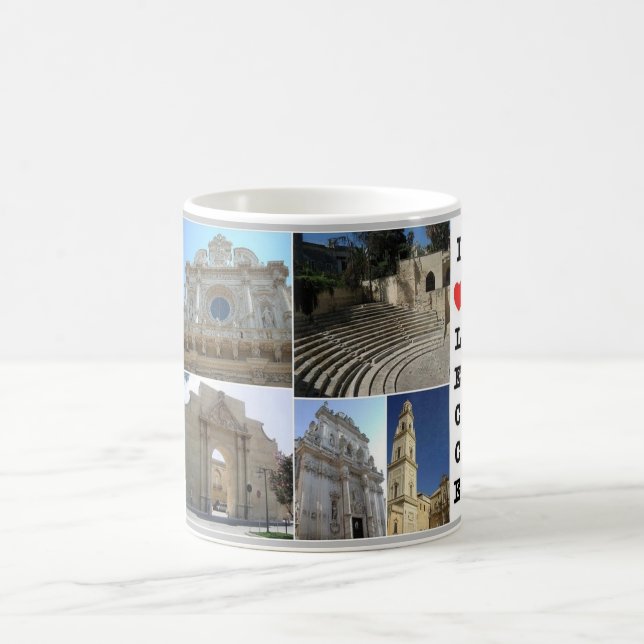 Italy - Apulia - Salento - Lecce - I Love - Coffee Mug (Center)