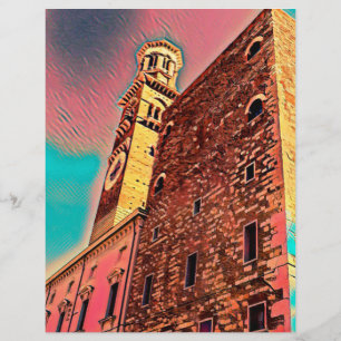 Italy architecture painting flyer