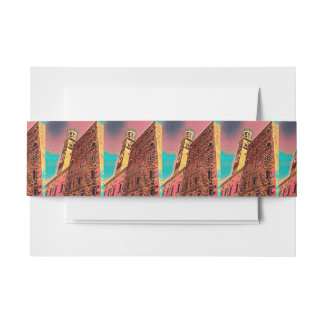 Italy architecture painting invitation belly band