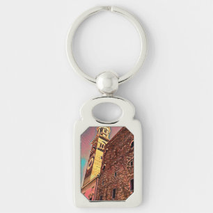 Italy architecture painting key ring
