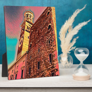 Italy architecture painting plaque