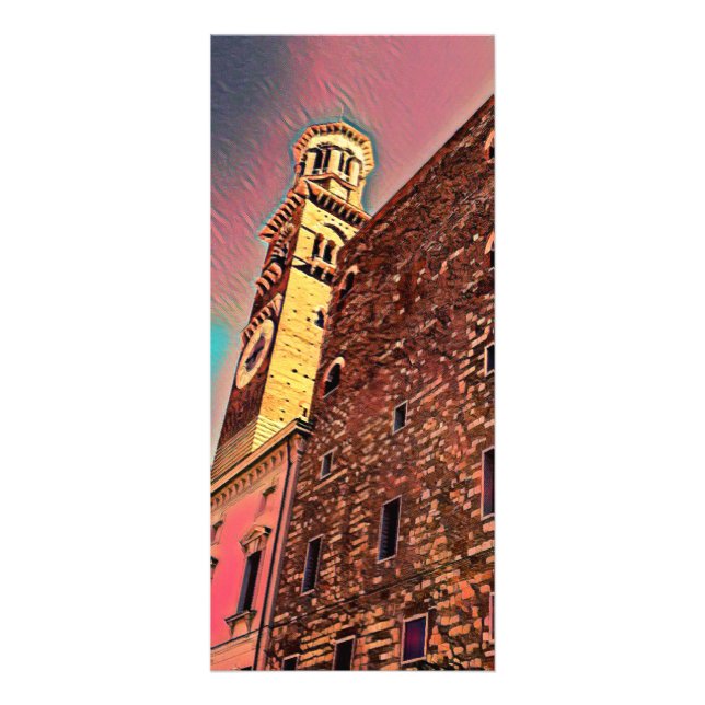 Italy architecture painting rack card (Front)