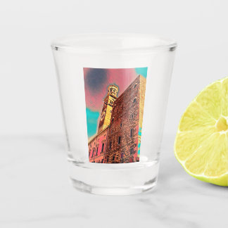 Italy architecture painting shot glass