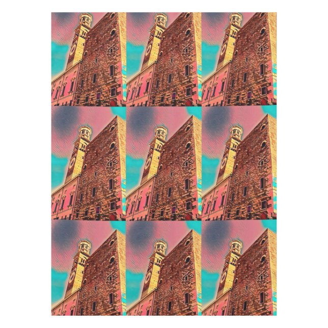 Italy architecture painting tablecloth (Front)