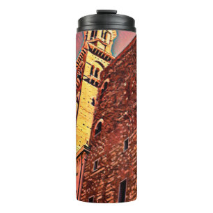 Italy architecture painting thermal tumbler
