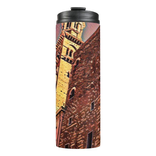 Italy architecture painting thermal tumbler (Front)