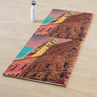 Italy architecture painting yoga mat