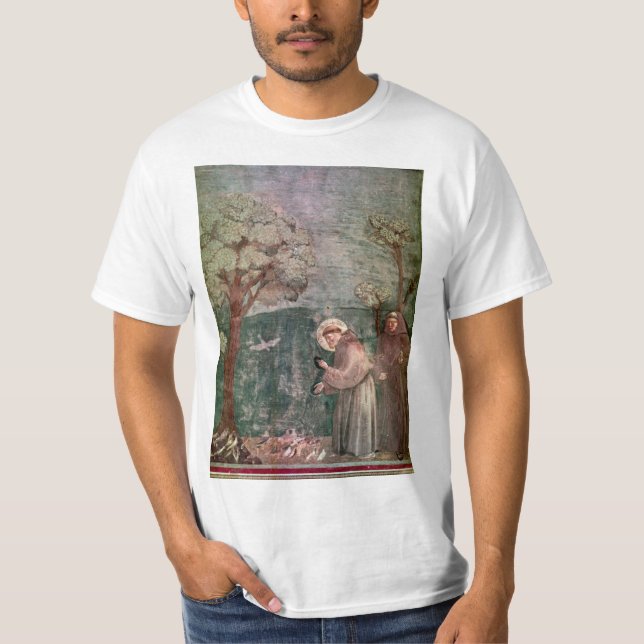 Italy, Assisi, St Francis and the birds T-Shirt (Front)