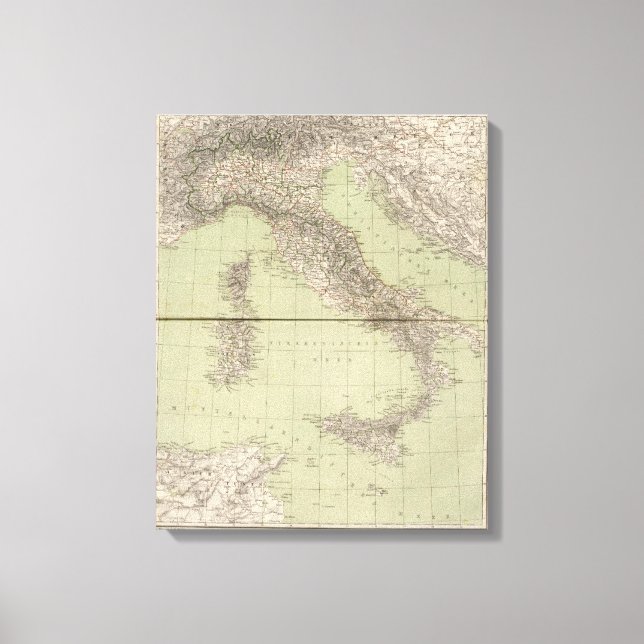 Italy Atlas Map Canvas Print (Front)