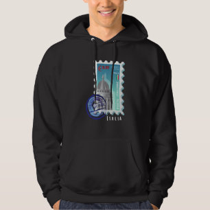 Italy Basilica Vatican Stamp Italophile Souvenir Hoodie