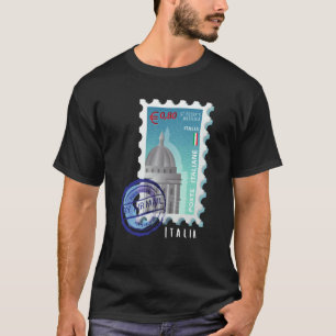 Italy Basilica Vatican Stamp Italophile Souvenir T-Shirt
