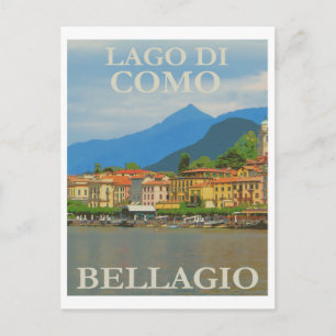 Italy Bellagio Vintage Travel Postcard