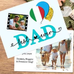 Italy Best Dad Ever Photo Card, Flag, Father's Card