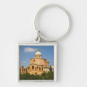 Italy, Bologna, Sunny Day with Portico di San Key Ring