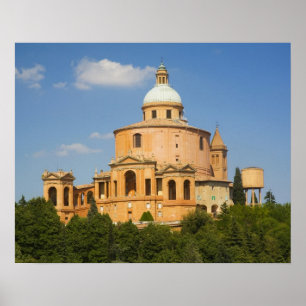 Italy, Bologna, Sunny Day with Portico di San Poster