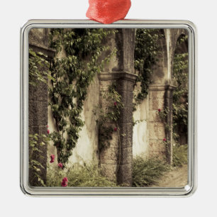 Italy, Brescia Province, Gardone Riviera. Garden Metal Tree Decoration