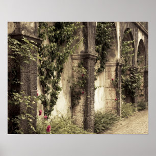 Italy, Brescia Province, Gardone Riviera. Garden Poster