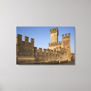Italy, Brescia Province, Sirmione. Castello Canvas Print