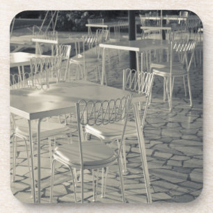 Italy, Brescia Province, Sirmione. Lakeside cafe Coaster