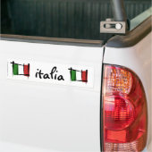 Italy Brush Flag Bumper Sticker (On Truck)