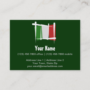 Italy Brush Flag Business Card