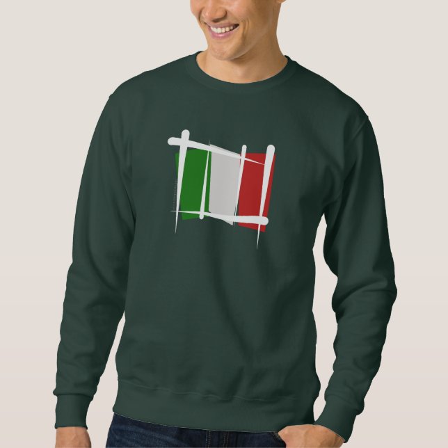 Italy Brush Flag Sweatshirt (Front)