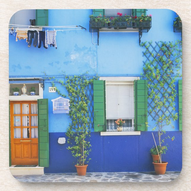 Italy, Burano. A colourful house in Burano near Coaster (Front)