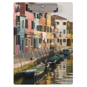 Italy, Burano. Colourful houses of line a Clipboard