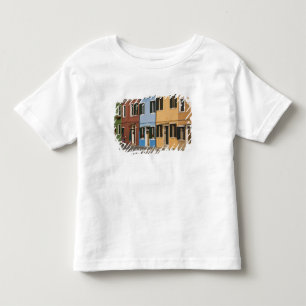 Italy, Burano. Colourful row of homes and empty Toddler T-Shirt