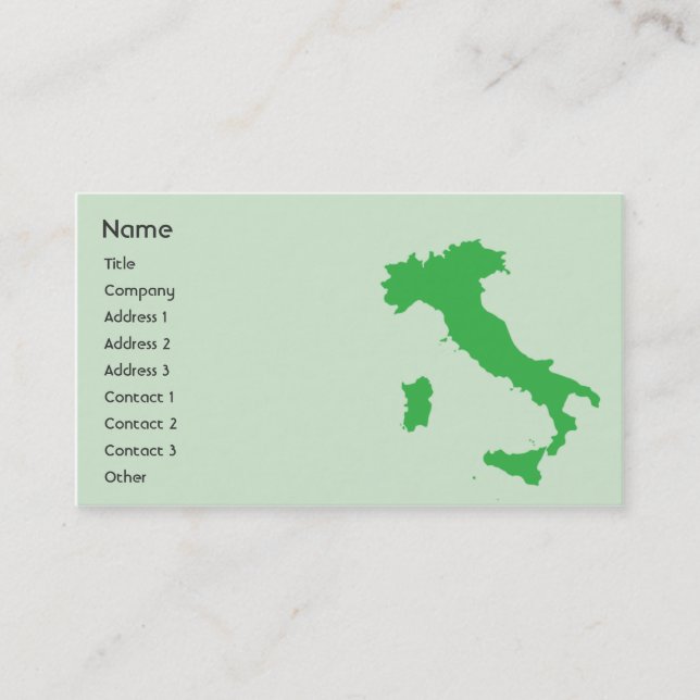 Italy - Business Card (Front)