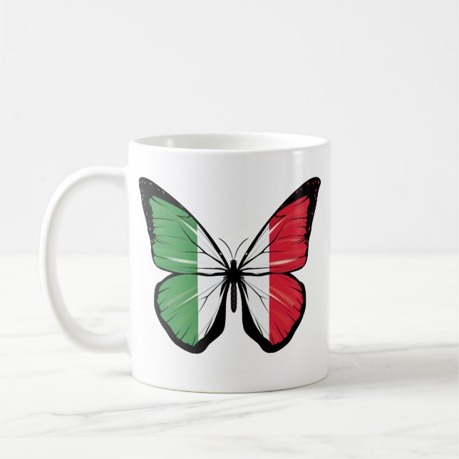 Italy Butterfly Flag Coffee Mug (Left)
