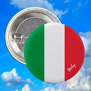 Italy button, patriotic Italian Flag fashion 3 Cm Round Badge
