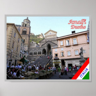 Italy - Campania - Amalfi - Duomo Square - Poster