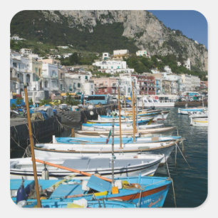 ITALY, Campania, (Bay of Naples), CAPRI: Marina Square Sticker