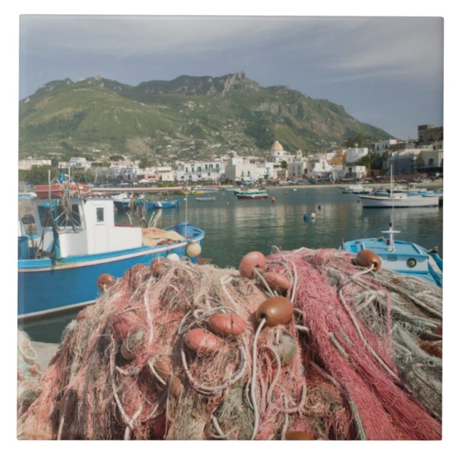 ITALY, Campania, (Bay of Naples), ISCHIA, FORIO: Tile (Front)