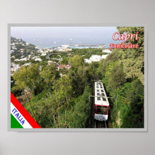 Italy - Campania - Capri - The Funicular - Poster