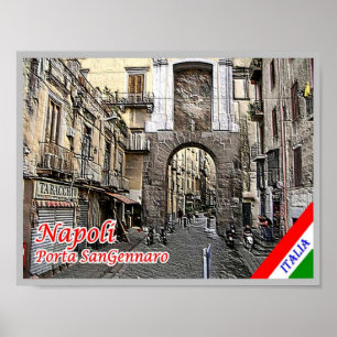 Italy - Campania - Naples - Porta San Gennaro - Poster