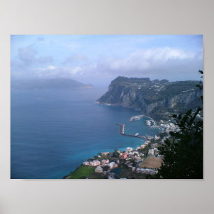 Italy - Capri towards Sorrento Poster