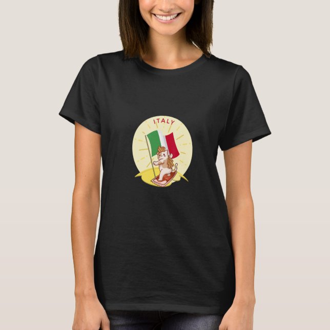 Italy Cat Fries T-Shirt (Front)