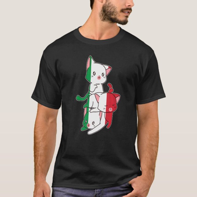 Italy Cats Italy Italian   T-Shirt (Front)