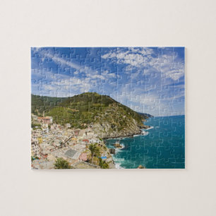 Italy, Cinque Terre, Vernazza, Hillside Town of 2 Jigsaw Puzzle