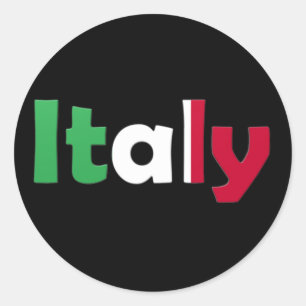 Italy Classic Round Sticker