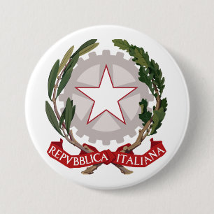 Italy coat of arms 7.5 cm round badge